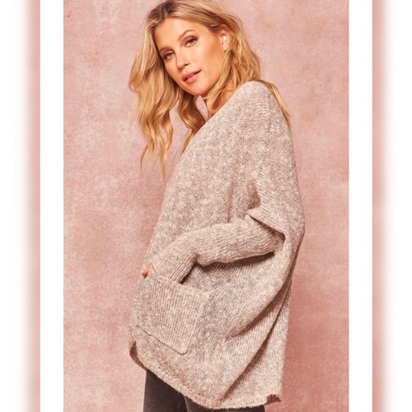 New✨ Oversized knit Sweater Oatmeal - Picture 6 of 12